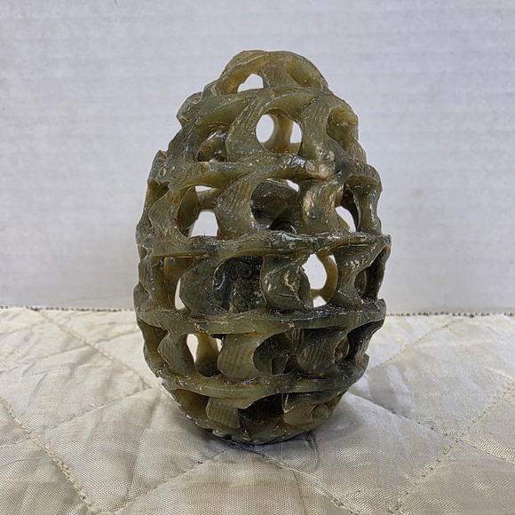 Other - Carved Soapstone Egg With Owl Inside Excellent, Nice Size And Well Made